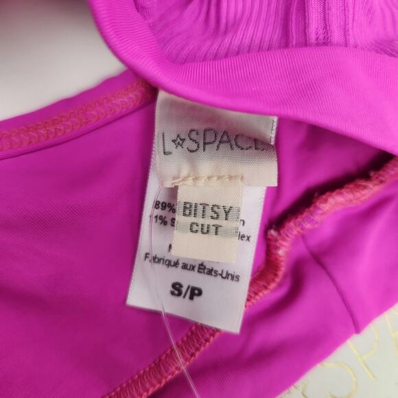 L*Space Frenchi Bitsy Bikini Bottom in Bright Fuchsia Pink Size Small NWT - Picture 4 of 5